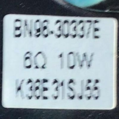 KIT DE BOCINAS PARA TV SAMSUNG ( 2 PZ ) / NUMERO DEPARTE BN96-30337E / BN9630337E / 0337E / 6Ω 10W / K36E31SJ55 / PANEL CY-JJ050BGNV1H / MODELO HG50ND470SF JY01 - Imagen 2